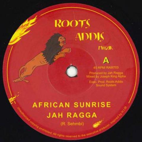 7-дюймовая пластинка JAH RAGGA - African Sunrise / African Dubrise RAM703 Roots Addis Muz 2019 Франция Регги, Ска и Даб