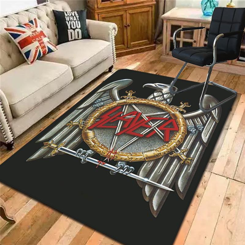 Vintage metal print Rug Floor Mat for Living Room or Bedroom Soft and Comfortable Carpet a Gift for Birthday and Holiday.PFF260912053