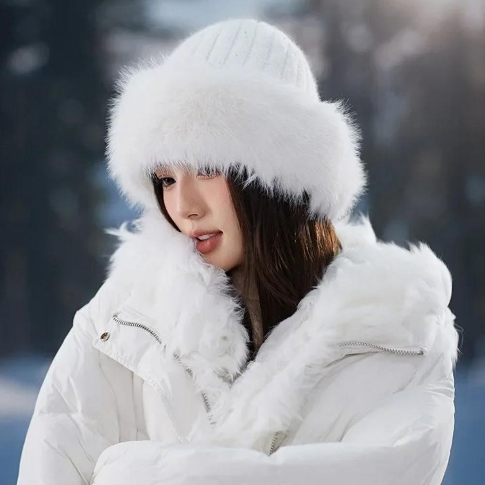 Cold-proof Warm Winter Women's Warm Fur Hat Thickening Northeast Basin Hats Autumn and winter