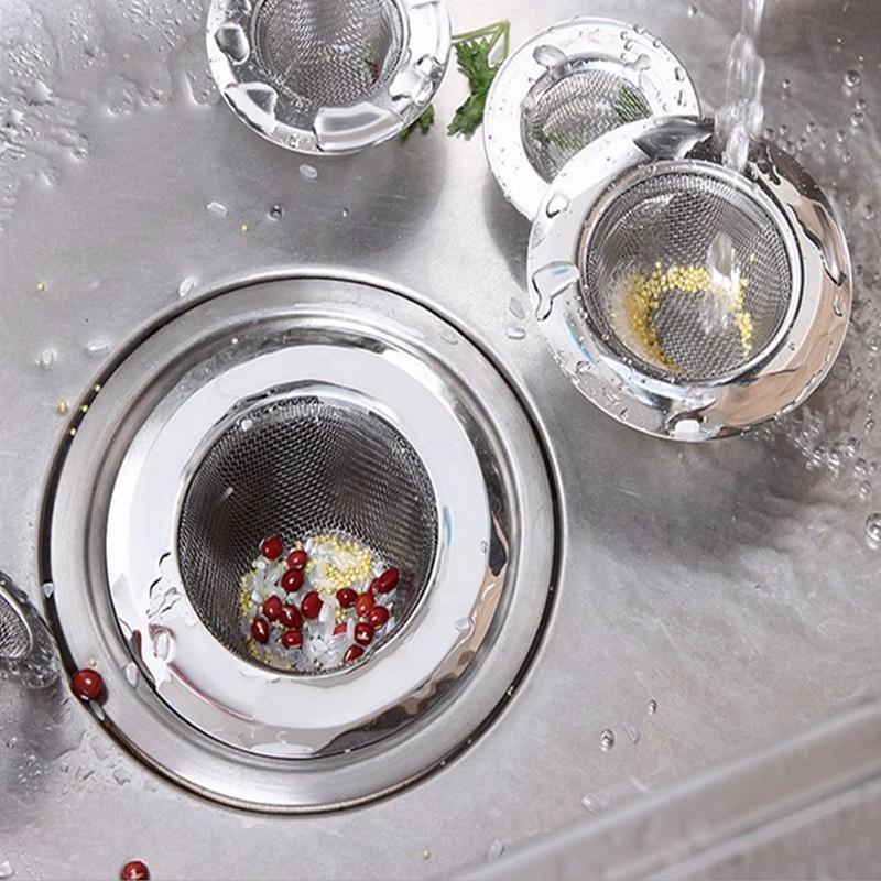 2pcs Stainless Steel Hair Catcher Stopper Bathtub Shower Drain Hole Filter Trap Metal Wire Sink Strainer