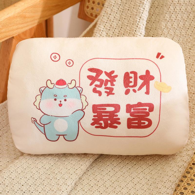 Student Autumn And Winter Dual-Purpose Hand Warmer Throw Pillow Hand Warmer Cover Can Be Inserted Into The Pillow Office Plush Lunch Break Pillow