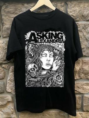 НОВАЯ футболка Asking Alexandria с коротким рукавом, хлопковая, черная, все размеры, AC1172, унисекс