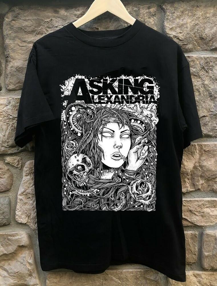 НОВАЯ футболка Asking Alexandria с коротким рукавом, хлопковая, черная, все размеры, AC1172, унисекс