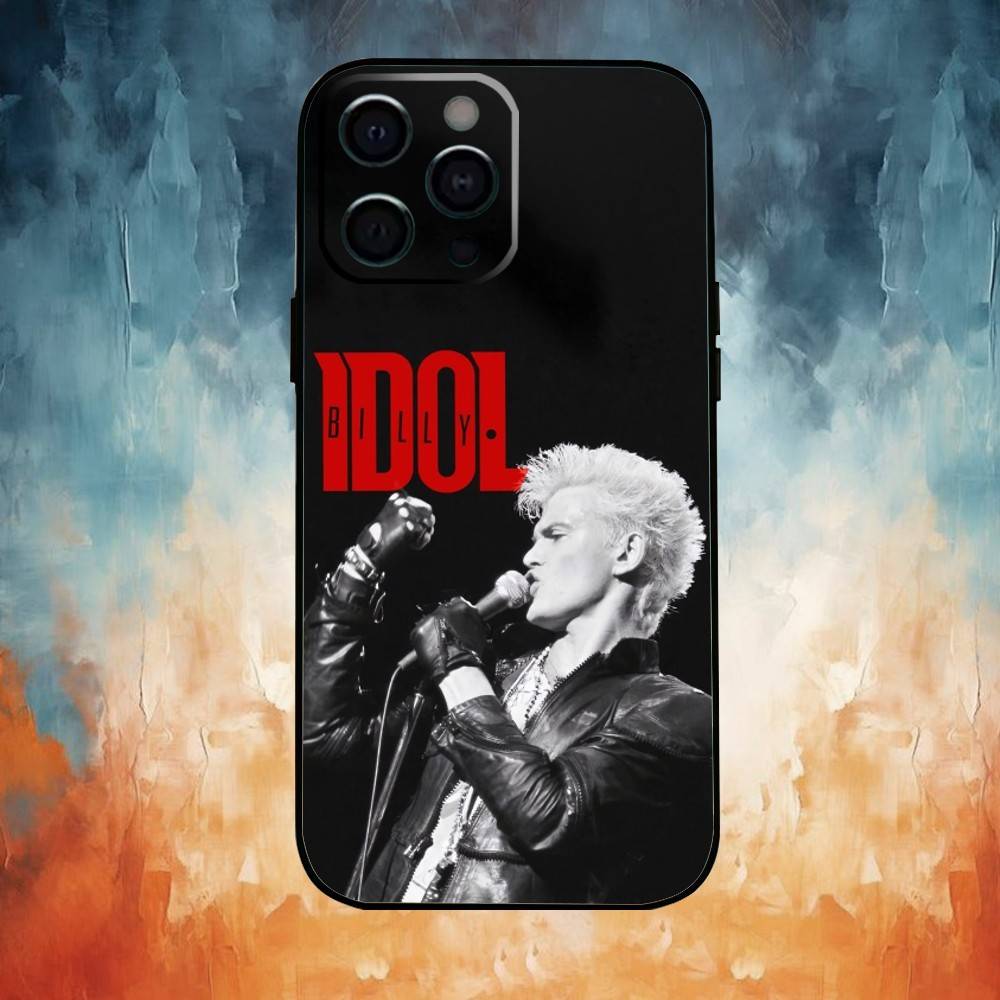 Чехол для телефона Singer B-Billy Idol для iPhone 17,16,15,14,13,12,11 Plus,Pro Max, Мягкий силиконовый черный чехол