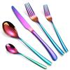Color Stainless Steel Tableware Set Household French Western Food Knife and Fork Spoon Coffee Dessert Spoon YSH-57-4PS