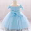 Платье для маленьких девочек, белое платье на крестины, платье на день рождения для маленьких девочек 1 года, праздничное платье принцессы, бальные платья, одежда для маленьких девочек 0–2 лет