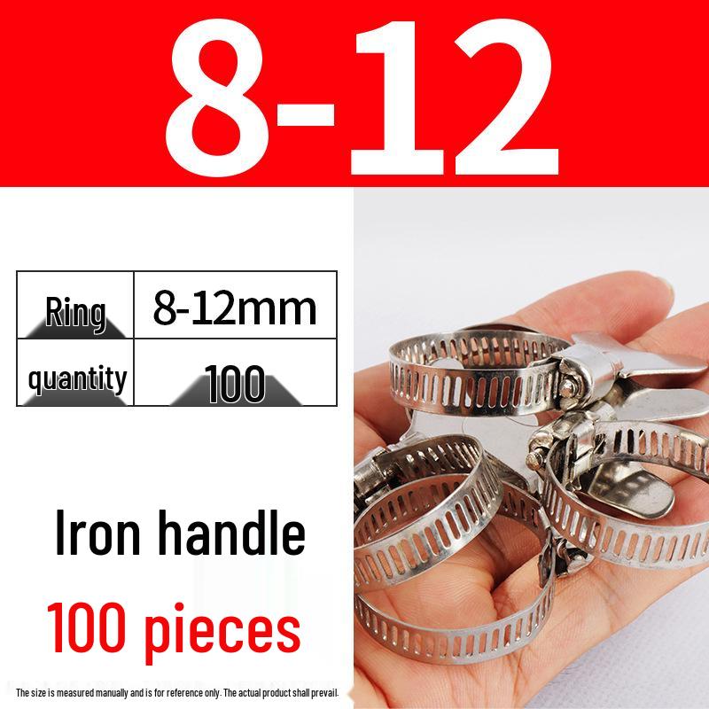 Хомут из нержавеющей стали, лента с ручной затяжкой для водопроводных и воздушных труб