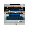 Table basse - MUVOE - Moderne - Noir brillant - Éclairage LED - 4 tiroirs