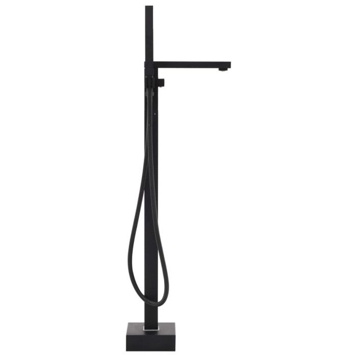 Robinet de baignoire sur pied Noir Acier inoxydable 90 cm