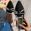 Large-sized Shallow-mouthed Flat Pointed-toe Single-toe Breathable Low-top Bean Shoes for Women