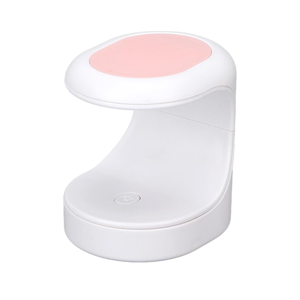 16W Mini UV LED Nail Lamp Portable Fast Drying Nail Gel Dryer for Single Fingernail Pink