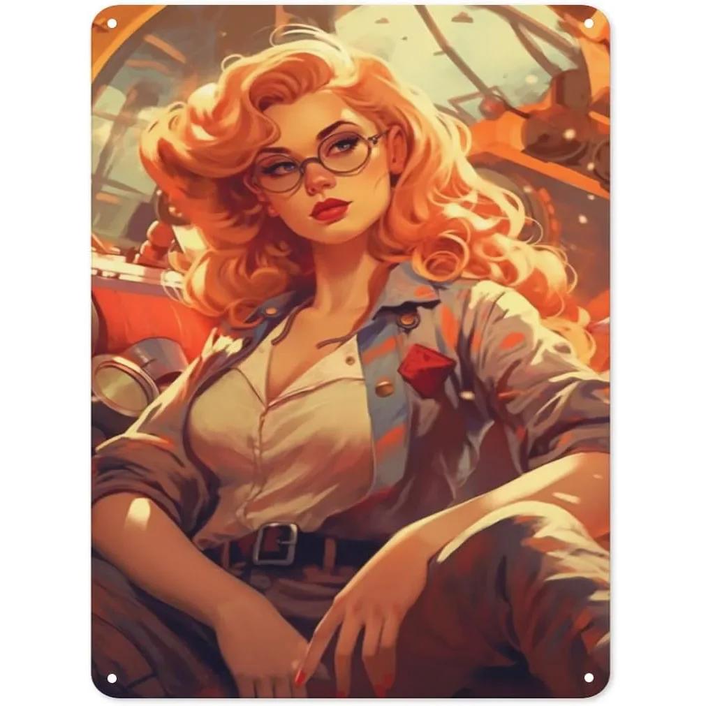 Пинап модель автомобиля металлические жестяные таблички сексуальные девушки настенная табличка винтажная железная живопись украшение для дома кафе игровой комнаты клуба бара