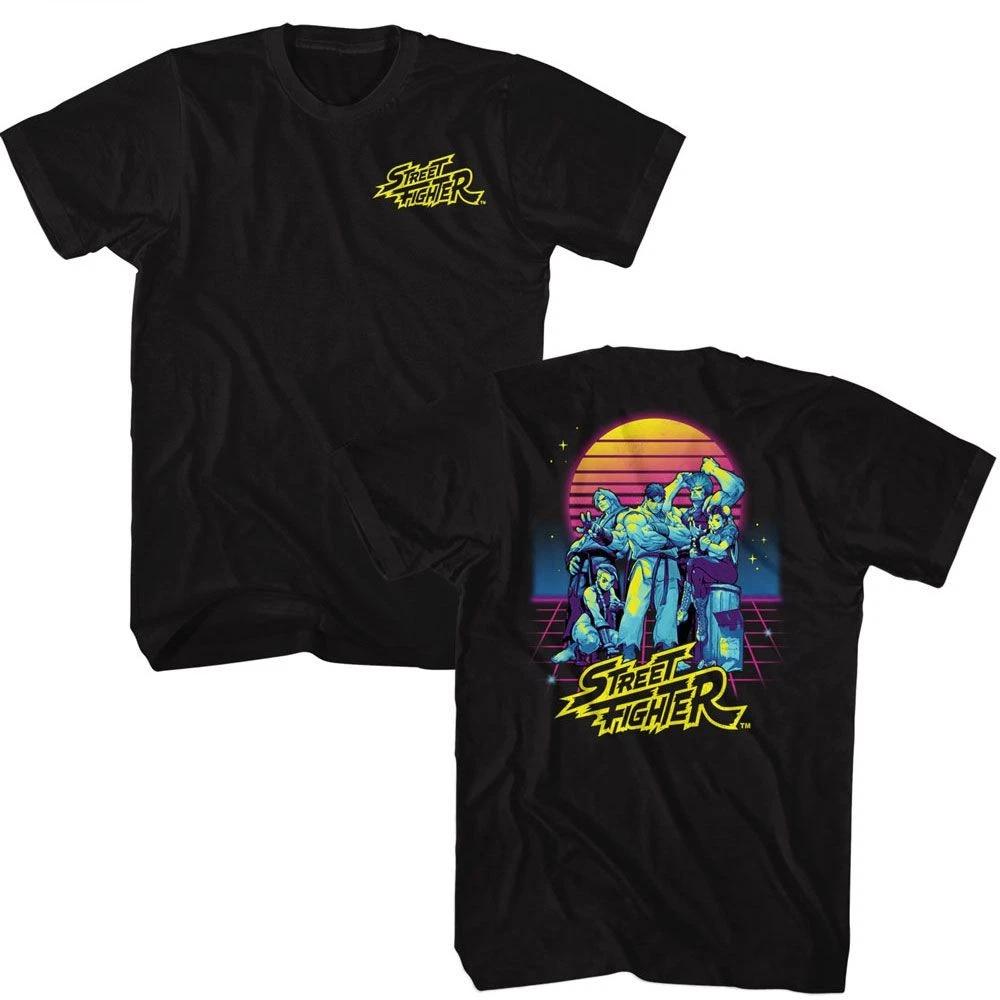 Street Fighter Synthwave Fighter 2 Officially Licensed Short Sleeve T-Shir