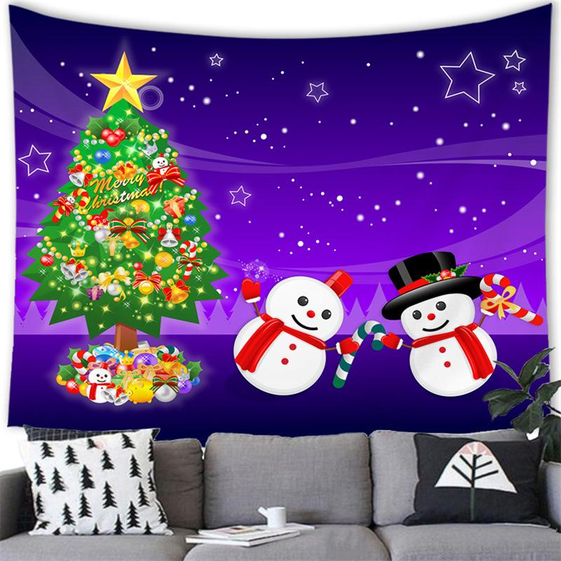 С Рождеством мультфильм снеговик трансграничная поставка гобелен настенное одеяло
