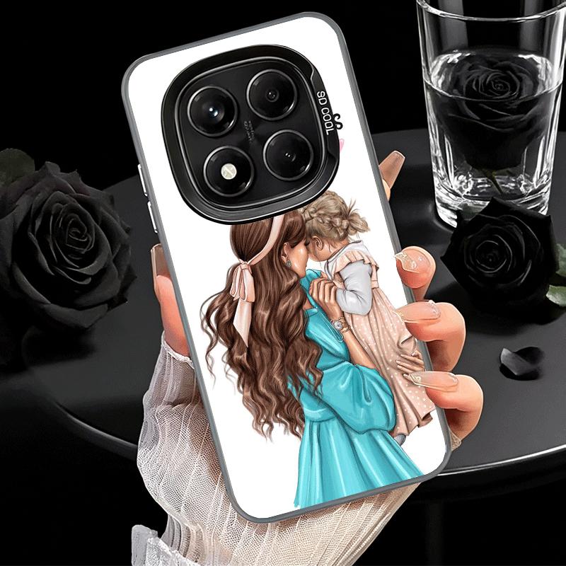 Mom Baby Girls Theme Soft Phone Case for Xiaomi Redmi Note 13 14 15 Pro Plus 12S 12 11S 11 11T 10S 10 Shockproof Cover Back Shel