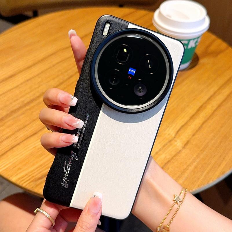 Ночная Молния Флуоресцентная Линия Двухпигментный Кожаный Чехол Для VIVO X200 Ultra X200s X200 Pro mini X100S Pro Защитная Крышка для Объектива