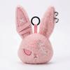 Gothic Wounded Rabbit Keyring Hoop Earrings Cute Furry Bag Pendant  Gift For Women