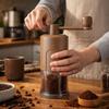 Clear Powder Container Manual Coffee Grinder Adjustable Grind Coffee Bean Grinder  Kitchen Use