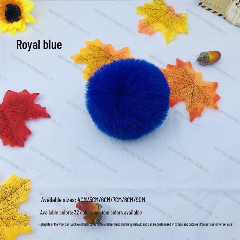 Цветной 5 см искусственный меховой шарик из кролика Рекс для украшения украшений, одежды и обуви, шляп