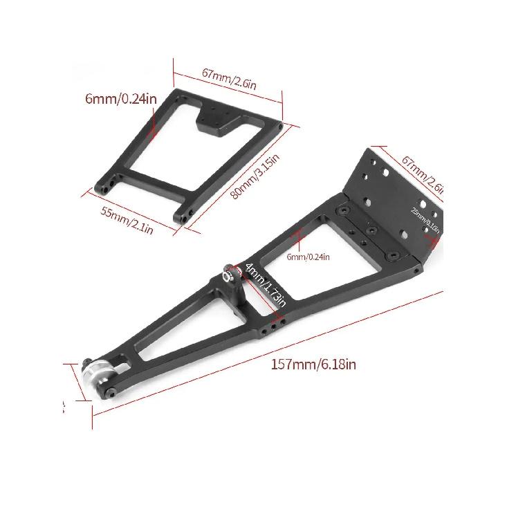 Heavy-Duty Tow Truck Crane Arm & Winch Kit for 1/10 Scale RC Models Compatible with SCX10 TRX4 Capra LCG Chassis Rescue Stent
