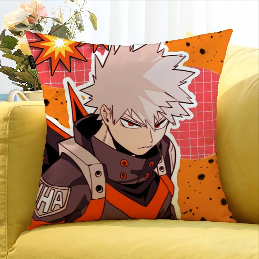 bakugo AAnime KKatsuki World Various Sizes Square Pillow Case For Car Home Bedchamber Decor