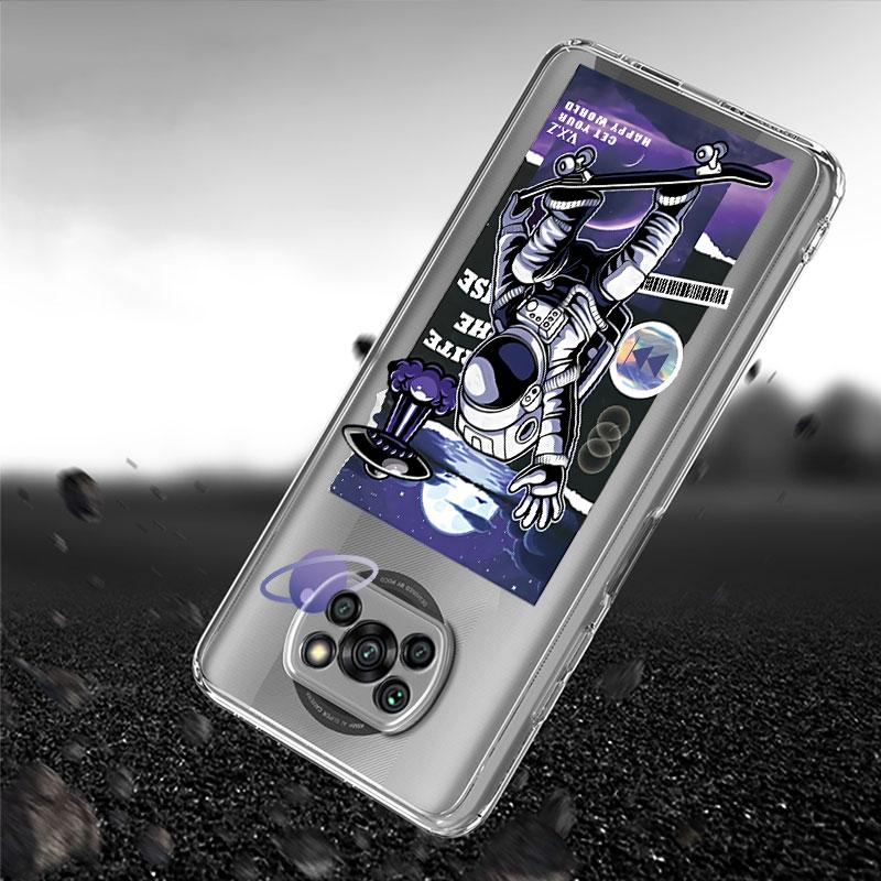 Милый прозрачный чехол Astronaut Planet для Xiaomi Mi Poco X3 NFC M3 Pro F3 F1 11 Lite 12 Redmi Note 10 9S 8 7 9 мягкий чехол для телефона