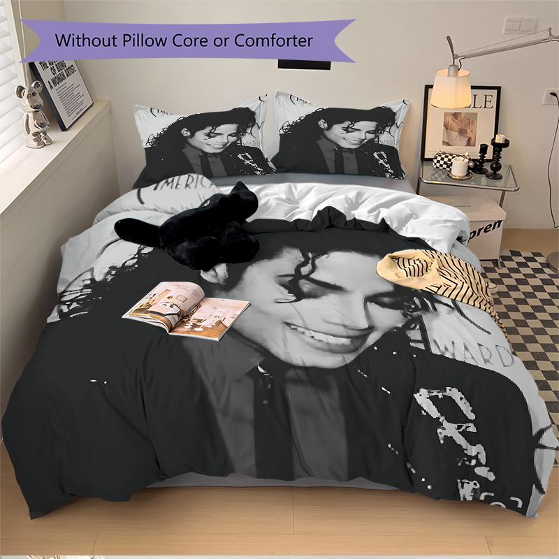 3Pcs Michael Jackson'S Iconic Style Bedding Sets For All Sizes New 3D Printed Bed Cover Comforter Duvet Cover Pillowcase Bedroom Decoration