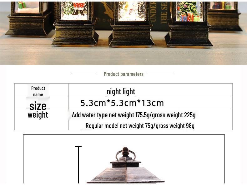 Christmas Santa Claus Crystal Lantern & Ornament