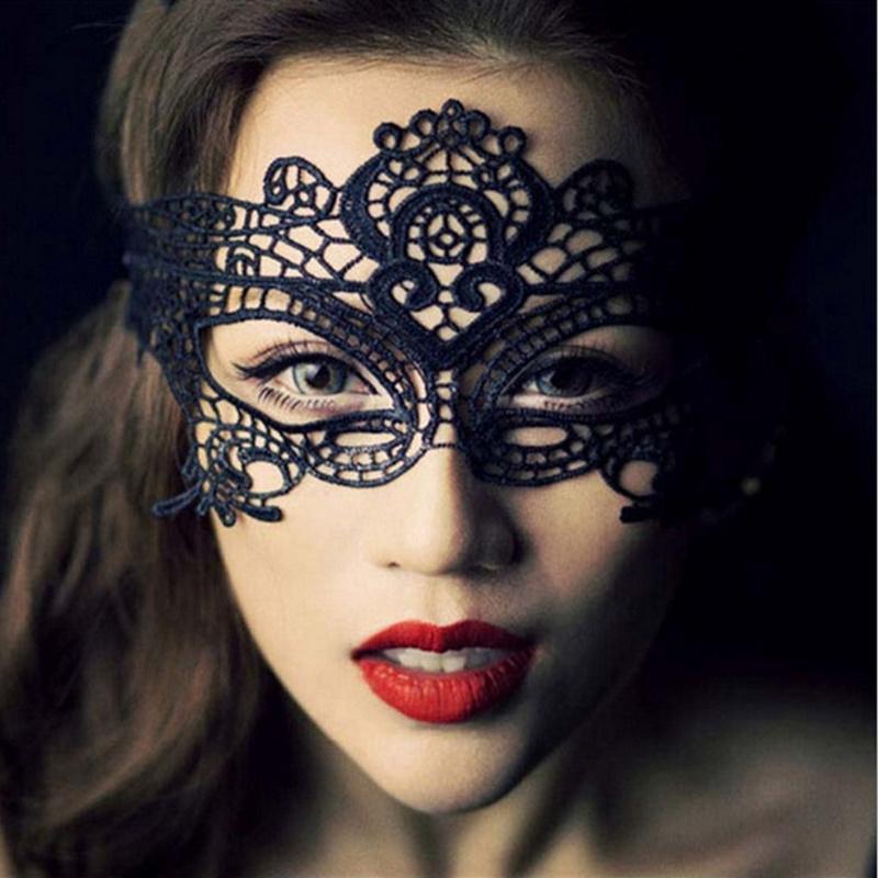 Lady Sexy Lace Fancy Dress Lace Headdress Fashion Jewelery Mask For Women Bilateral Straps Halloween