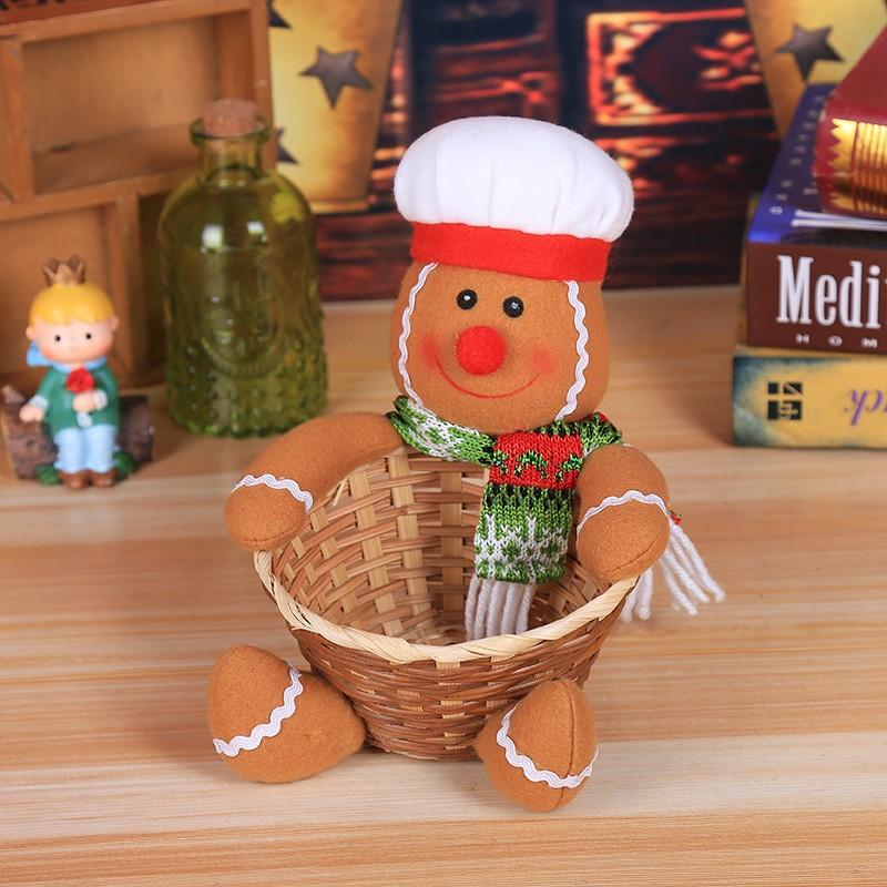 Christmas Decorative Candy Basket Christmas Tabletop Ornament Children's Gift Candy Basket, Christmas Decorative Candy Box