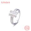 Классическое кольцо Lindon из стерлингового серебра 925 пробы с цирконом, женские ювелирные изделия, свадебный подарок для вечеринки
