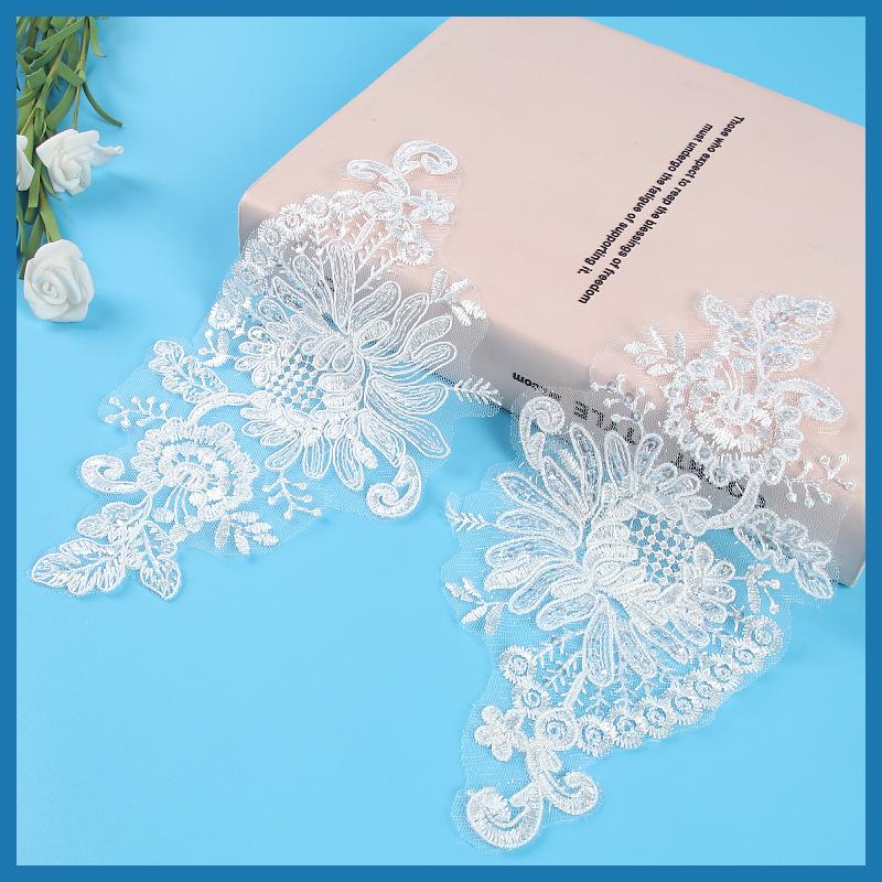 Car Bone Pair Flower Dress Princess Dress Patch Pair Flower Bridal Headdress Jewelry Headband Material Pair Flower Lace Flower