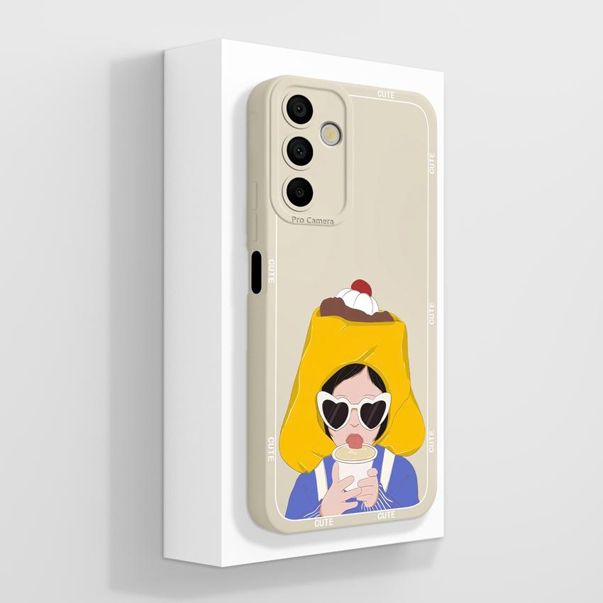 Для Samsung Galaxy A15 A16 A14 M15 M16 F13 F15 Чехол Милый Мультяшный Узор Астронавта Жидкий Силикон Защитный Чехол От Падений Для Samsung Чехол