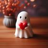 Ghost Ornament Spooky Middle Finger Ghost Decoration Halloween Statue Horror Festive Atmosphere Figure