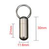 Titanium Alloy Waterproof Pill Box Portable Pill Bottle Pendant Pill Storage Sealed First-Aid Medicine Container With Keychain 4