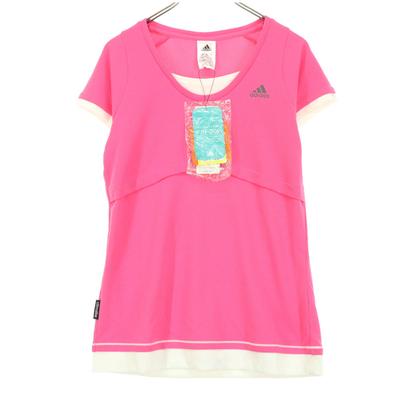 Неиспользованная футболка adidas с одной точкой, с коротким рукавом, M, розовая, UPF50+, женская, б/у