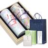 Sympathy Incense Gift Set In Paulownia Wood Box [Hanakurabe (Compare Flowers) - 2 Types, Sandalwood, with Inner Wrapping, Condolence Message, and