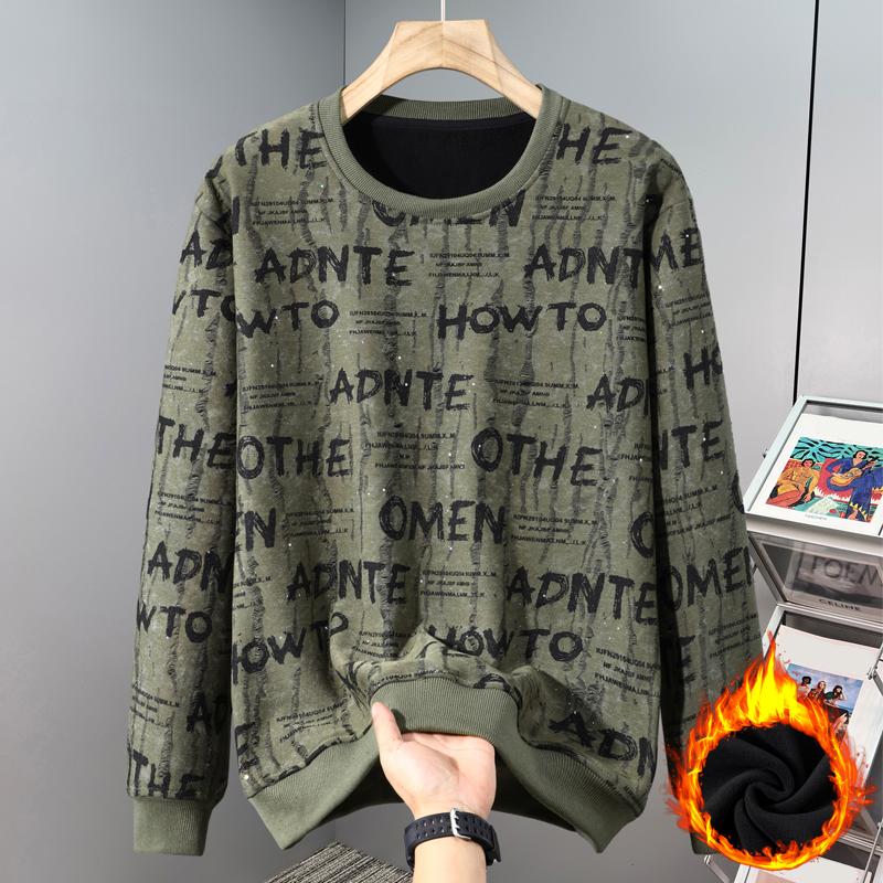 Мода больших размеров 6XL-11XL Осенние толстовки оверсайз для мужчин Одежда Толстые Теплые с подкладкой из искусственного флиса Топы с длинным рукавом Повседневные мужские пуловеры