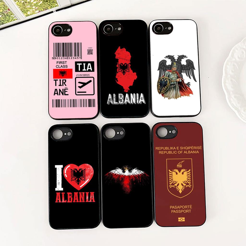 Soft Cover for Samsung Galaxy S24 S25 S23 FE Ultra Plus S7 Edge S25+ S23+ A56 5G Casing Phone Case Albania Love Albanians Flag