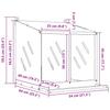 Chicken Nest Box with 2 Compartments Galvanized Silver Metal