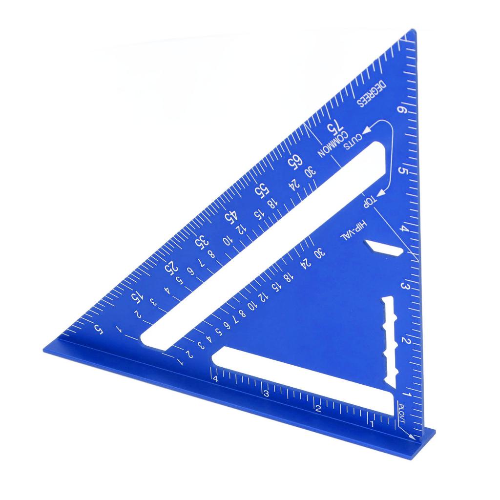 Плотницкий угольник 7 дюймов, столярный инструмент для измерения стропил, 90 45 градусов, металл, алюминиевый сплав