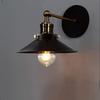 American Style Rural Retro Industrial Style Wall Lamp, Iron Bedside Wall Lamp, Staircase, Iron Small Black Umbrella Wall Lamp