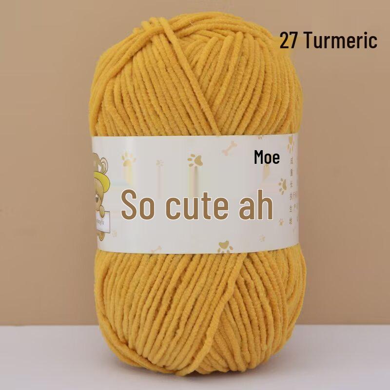 Пряжа для вязания крючком из микрофибры (chenille) - средней толщины, ручной вязки, для поделок своими руками и кукол