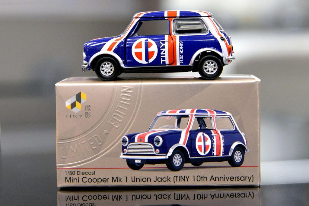 Tiny City Mini Cooper Mk 1 Union Jack 10th Diecast Model Car 1/50 (TINY Anniversary)