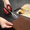 LIVINGO Professional Left-Handed Scissors with Sharp Titanium Non-Stick Blades for Cutting Tape, Cardboard, Fabric, and Various Materials, 16-Ply Fabr