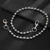 Punk Personalized Jeans Pants Chain For Men Minimalist Vintage Hip Hop Waist Chain Simple Round Beads Adjustable Waist Chain