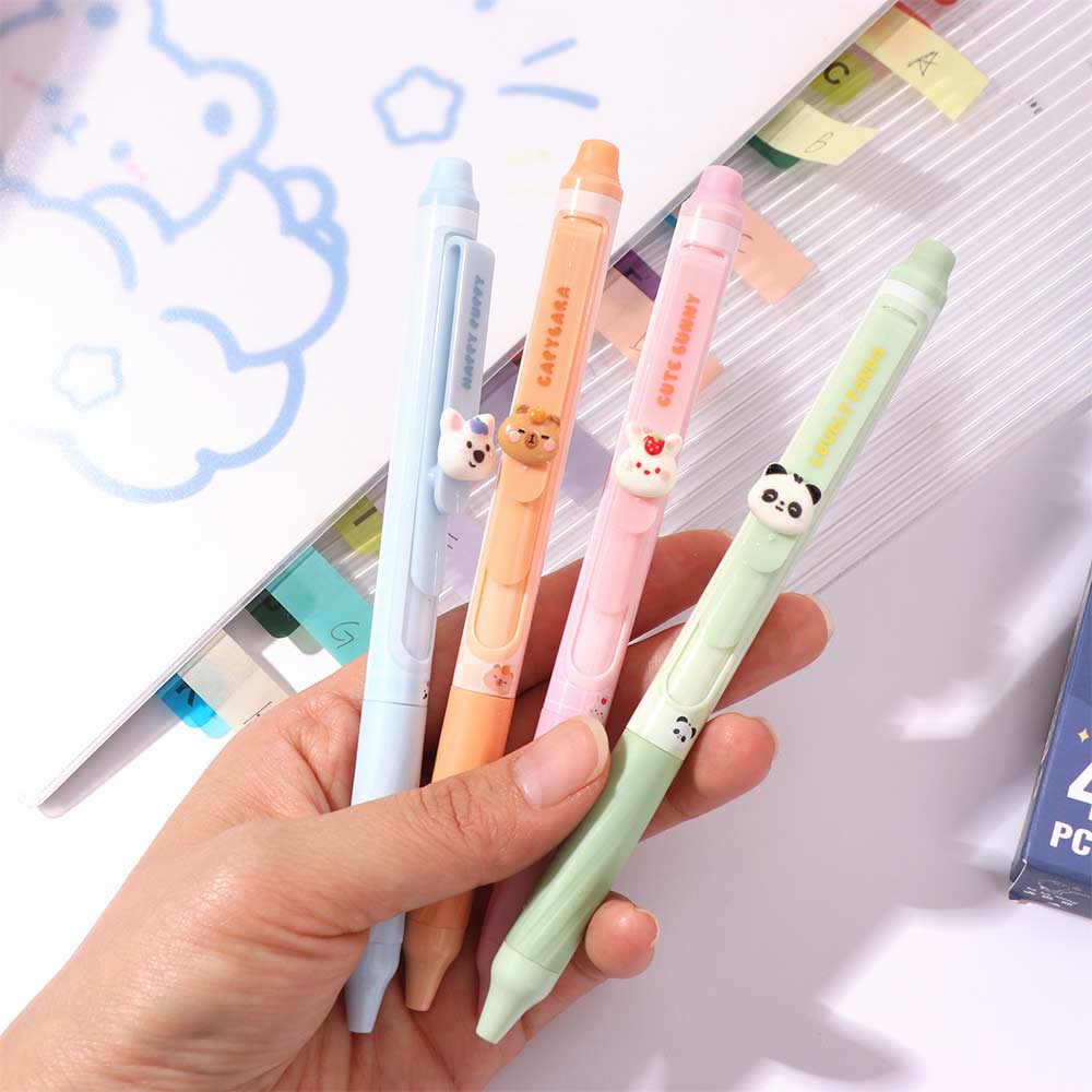 4pcs Cute Erasable Gel Pen INS Neutral Pen Creative Erasable Pens Writing Supplies