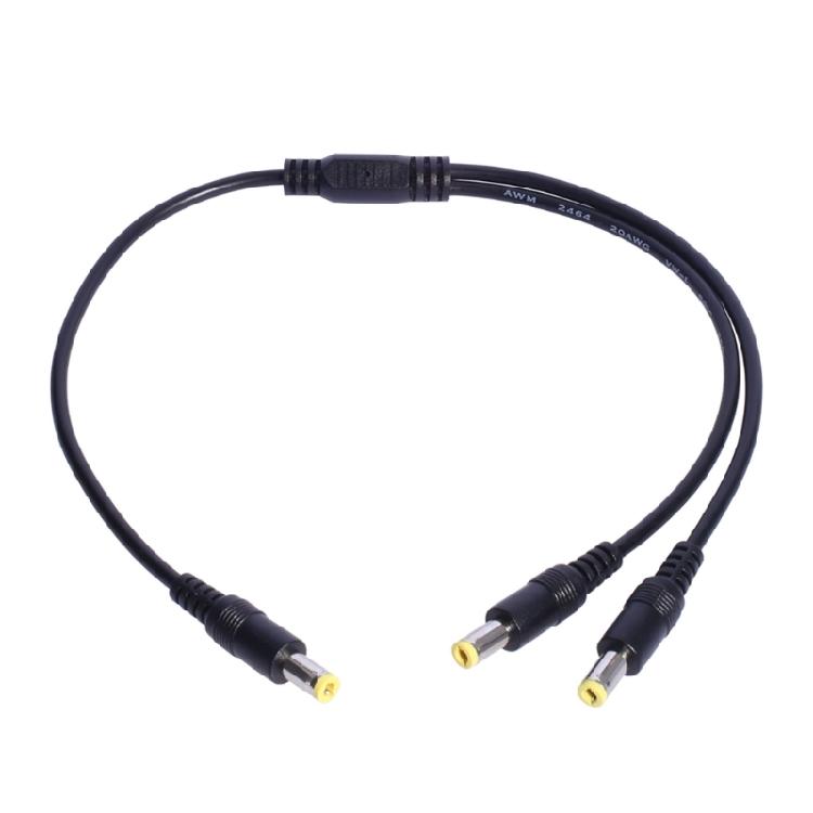 2-полосный кабель-разветвитель питания, адаптер 5,5x2,5 мм, кабель-разветвитель питания для светодиодного освещения и оборудования видеонаблюдения