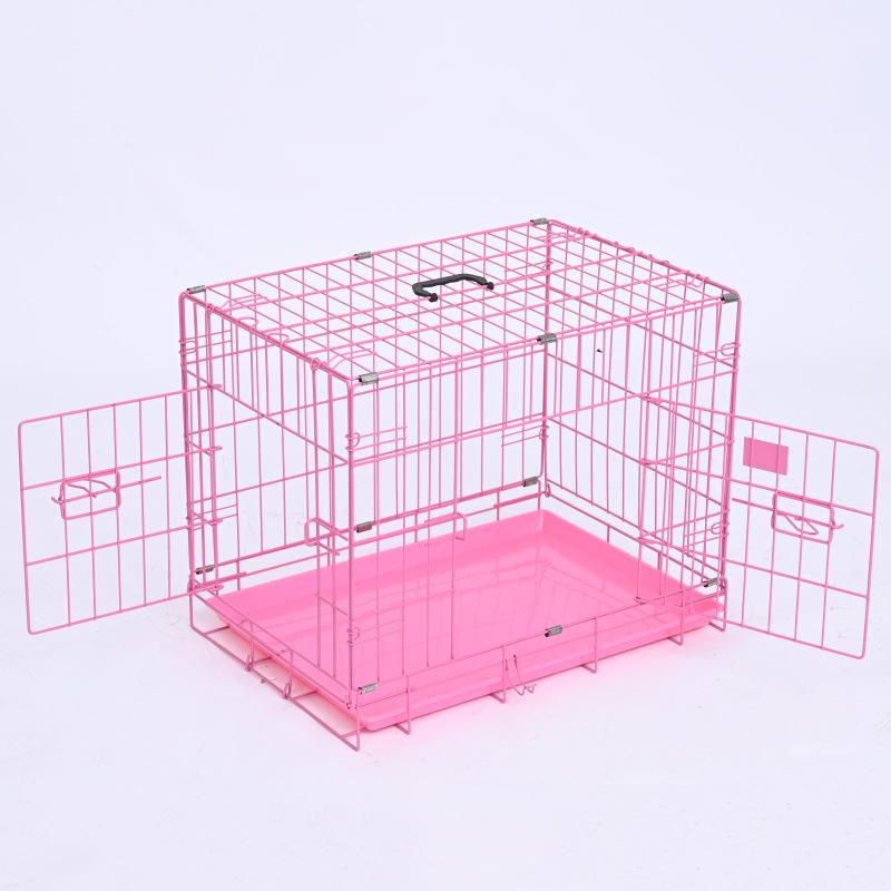 Складная усиленная железная клетка для собак с открытым дном