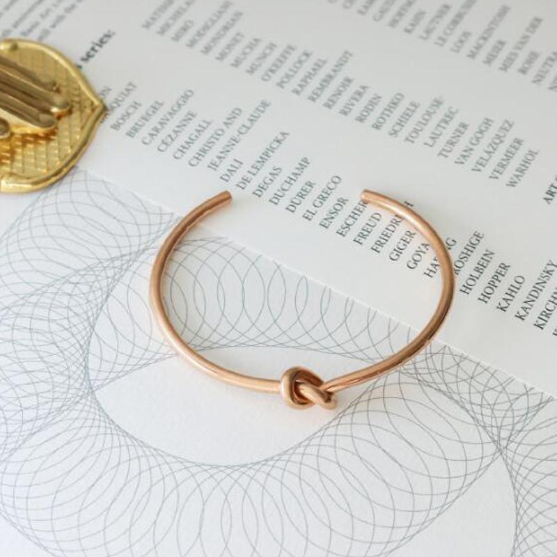 3,5 мм модные круглые браслеты-манжеты с открытым узлом для женщин элегантные ювелирные изделия золотого цвета Noeud повязка на руку Pulseiras